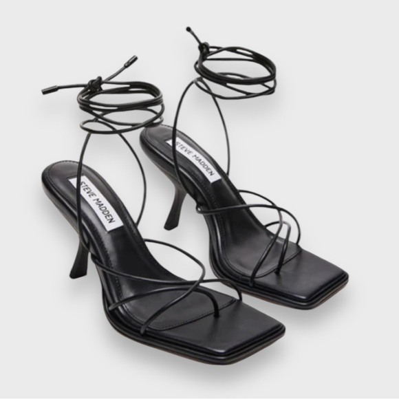 Steve Madden Jolene Black Strappy Heeled Sandals | Size 9 | NWT | $50.00 - Picture 1 of 8
